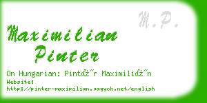 maximilian pinter business card